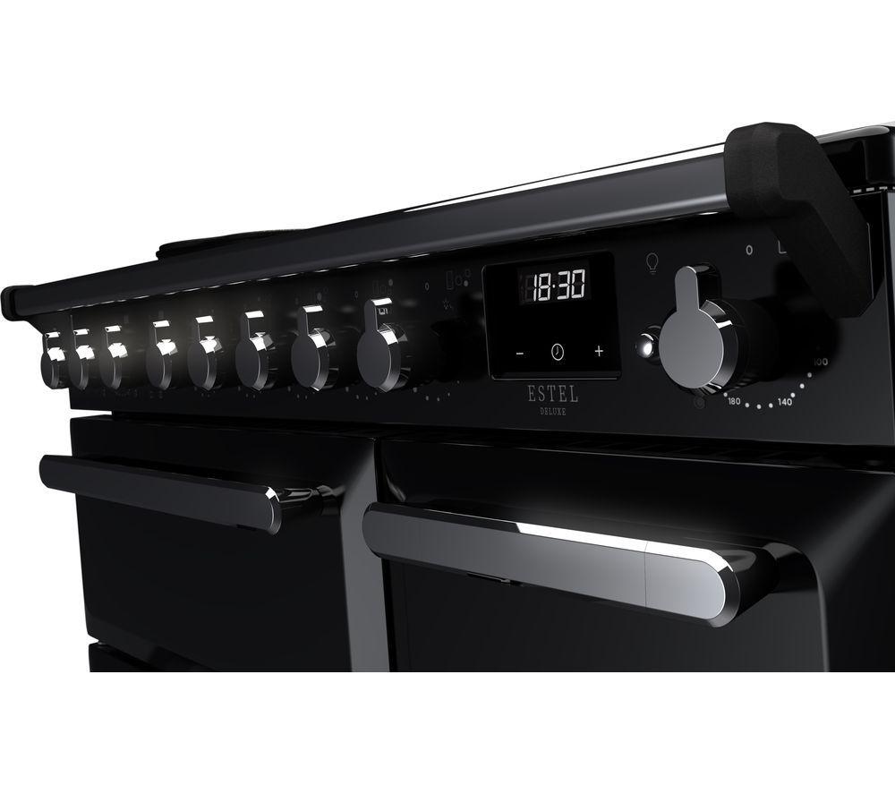 RANGEMASTER Estel Deluxe ESDL90EIPGBL/CM1 90 cm Electric Induction Range Cooker - Black & Chrome image number 2 of 2