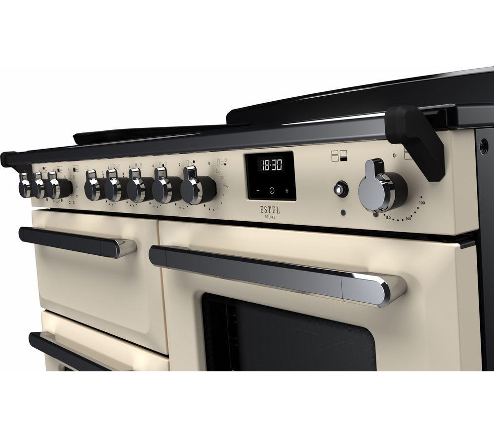 RANGEMASTER Estel Deluxe ESDLO110EIPPCR/CM1 110 cm Electric Induction Range Cooker - Cream & Chrome image number 3 of 3