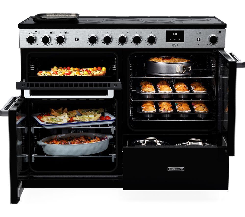 RANGEMASTER Edge Deluxe EDDL110EIGBLK/CM1 110 cm Electric Induction Range Cooker - Black & Chrome image number 5 of 5