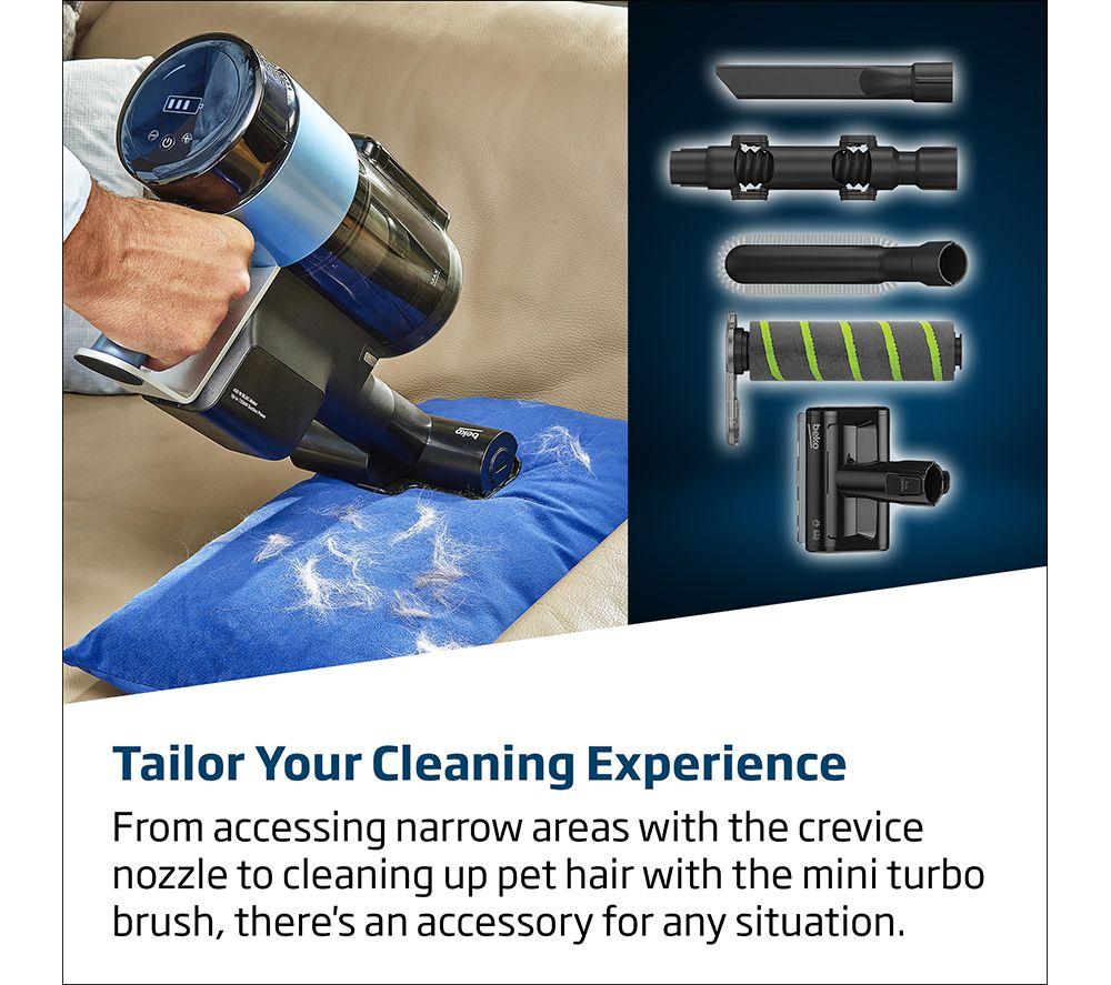 BEKO PowerClean PC7000 VRT96425VD Cordless Vacuum Cleaner with All-in-One Dust Station - Blue image number 10 of 15