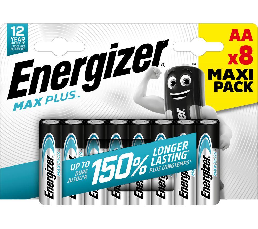 ENERGIZER Max Plus AA Alkaline Batteries - Pack of 8