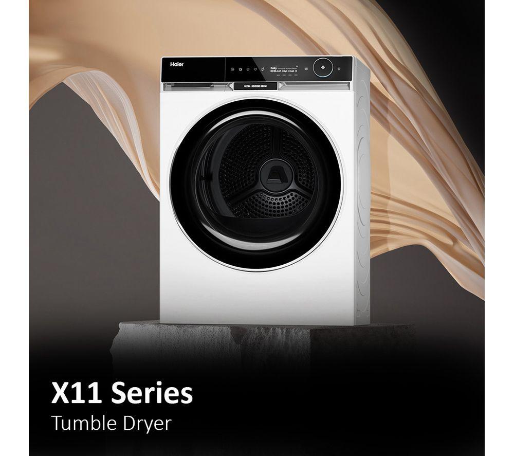 HAIER X Series 11 HD90-A3Q397U1 WiFi-enabled 9 kg Heat Pump Tumble Dryer - White image number 2 of 14