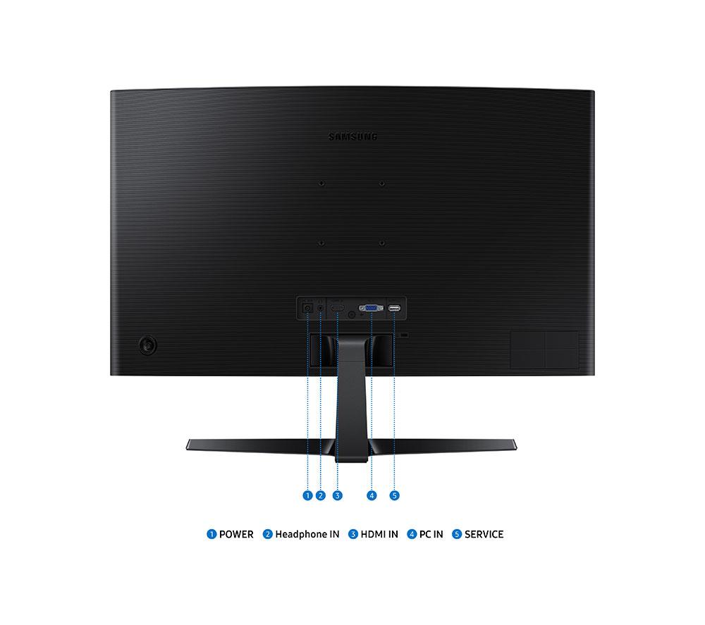 SAMSUNG LS27D366GAUXXU Full HD 27" Curved VA LCD Monitor - Black image number 5 of 9