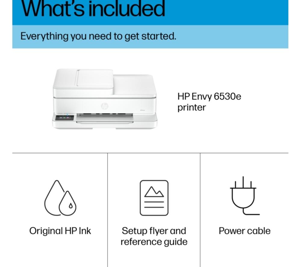 HP Envy 6530e All-in-One Inkjet Wireless Printer with Fax & 3 Months Instant Ink with HP+ image number 14 of 23