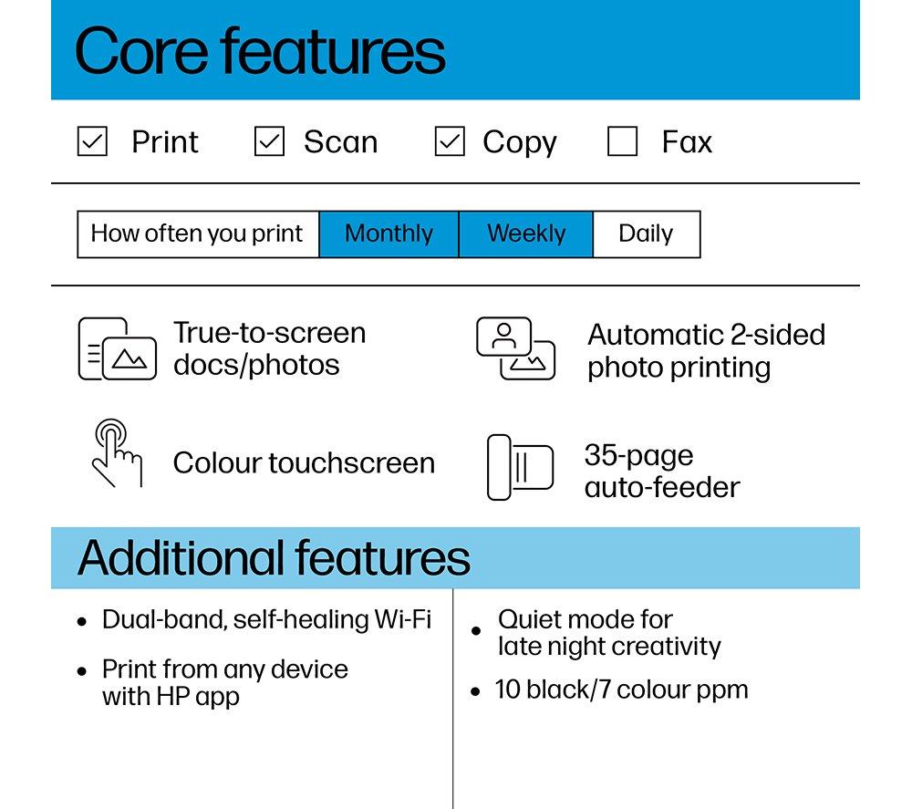HP Envy 6530e All-in-One Inkjet Wireless Printer with Fax & 3 Months Instant Ink with HP+ image number 4 of 16