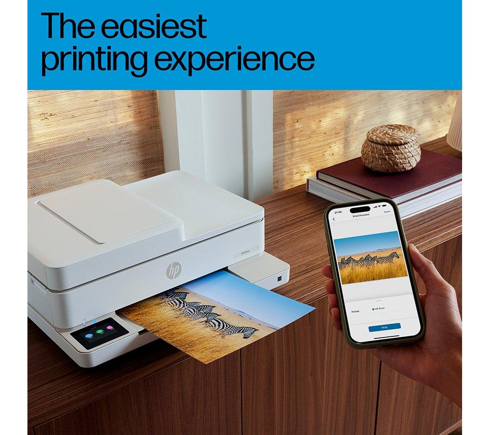HP Envy 6530e All-in-One Inkjet Wireless Printer with Fax & 3 Months Instant Ink with HP+ image number 5 of 16