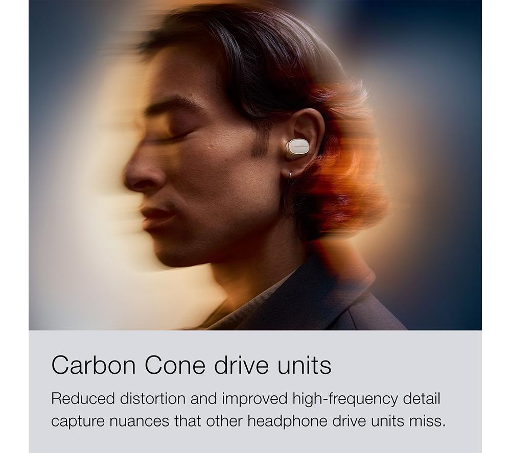 BOWERS&WILKINS Pi8 Wireless Bluetooth Noise-Cancelling Earbuds - Dove White image number 6 of 10
