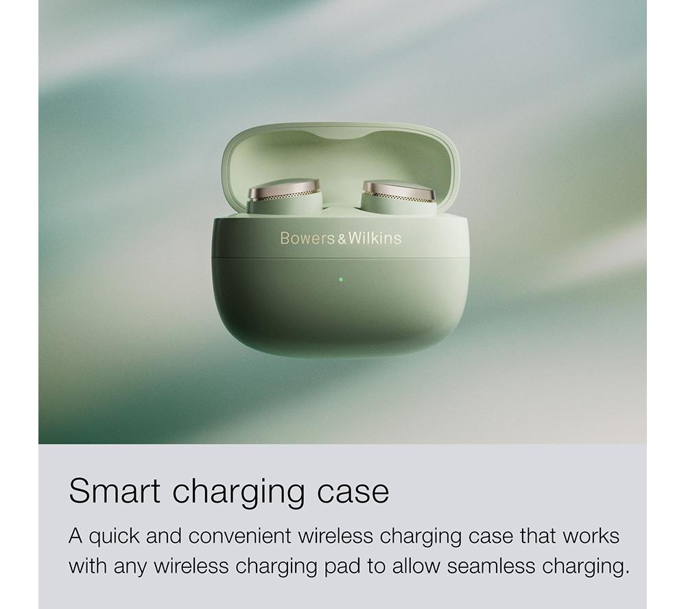 BOWERS&WILKINS Pi8 Wireless Bluetooth Noise-Cancelling Earbuds - Dove White image number 9 of 10