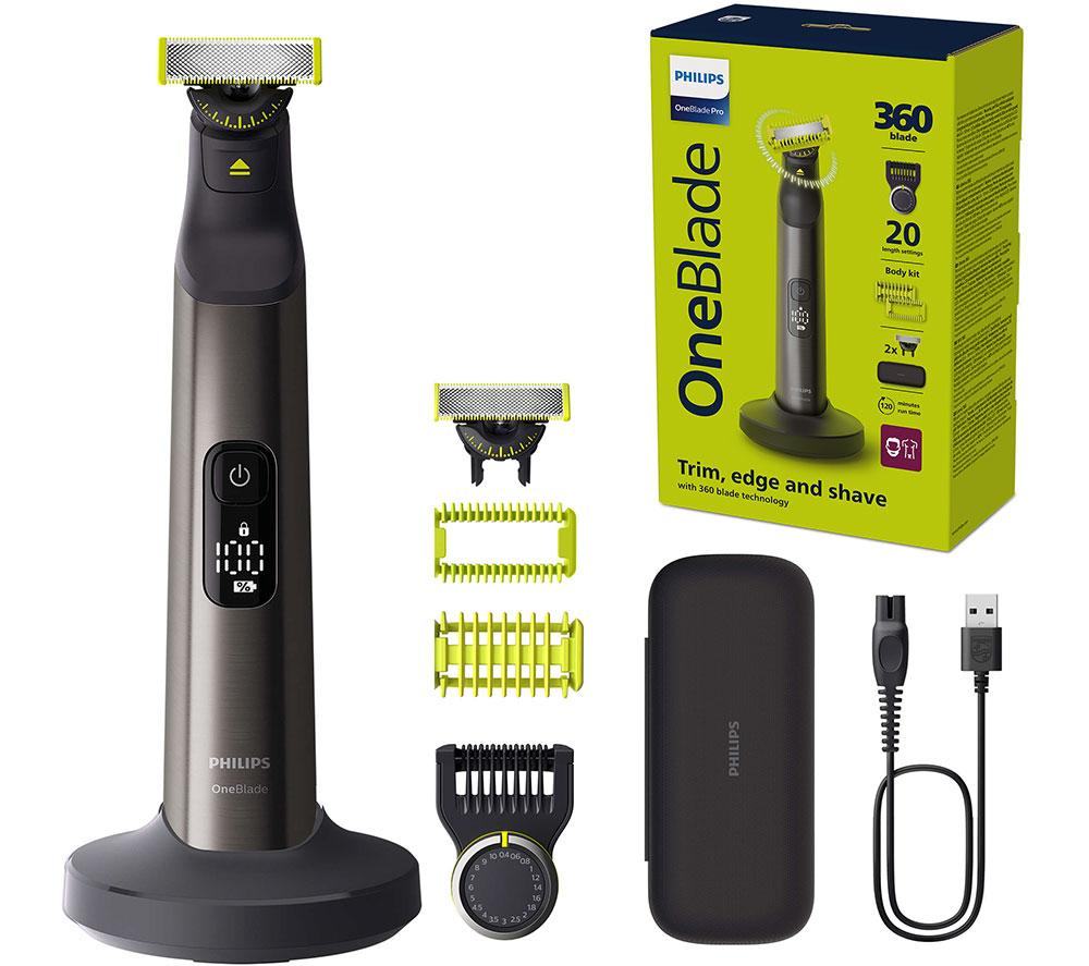 PHILIPS OneBlade Pro 360 QP6652/61 Wet & Dry Foil Shaver - Black image number 2 of 7