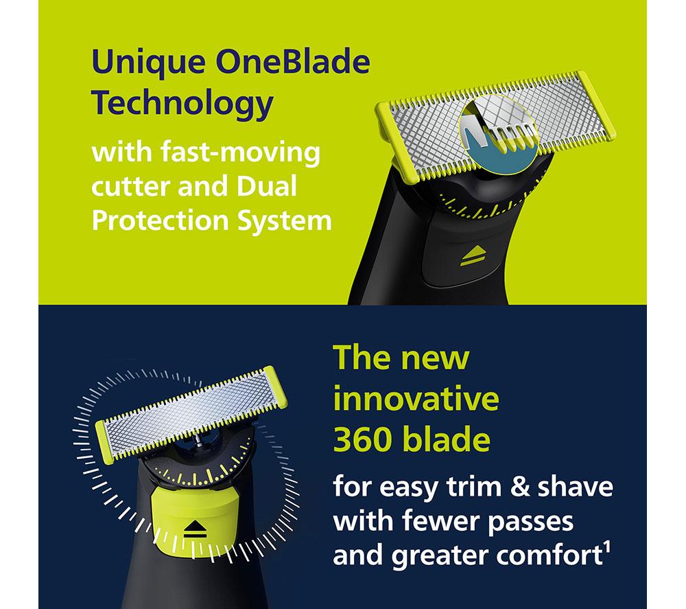 PHILIPS OneBlade Pro 360 QP6652/61 Wet & Dry Foil Shaver - Black image number 5 of 7