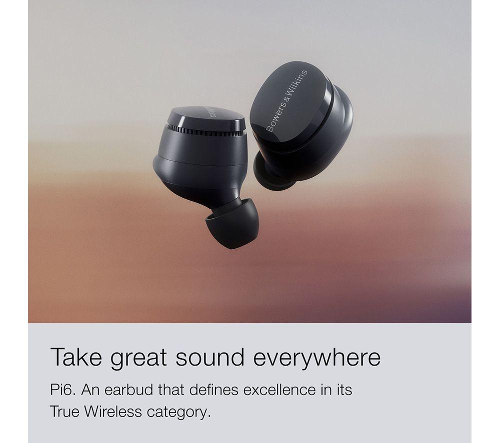 BOWERS&WILKINS Pi6 Wireless Bluetooth Noise-Cancelling Earbuds - Storm Grey image number 8 of 11