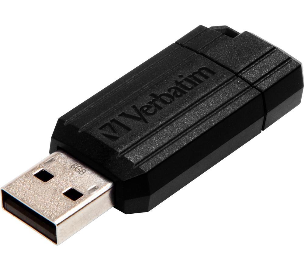 VERBATIM PinStripe USB 2.0 Memory Stick - 8 GB, Black image number 3 of 5