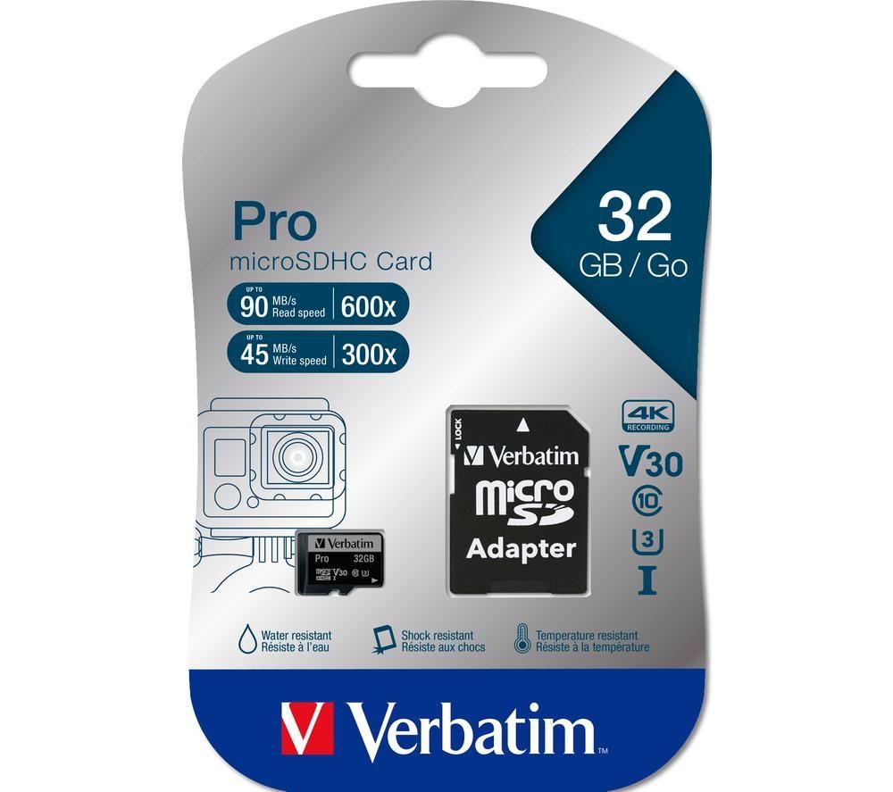 VERBATIM Pro High Performance Class 10 microSDHC Memory Card - 32 GB image number 6 of 6