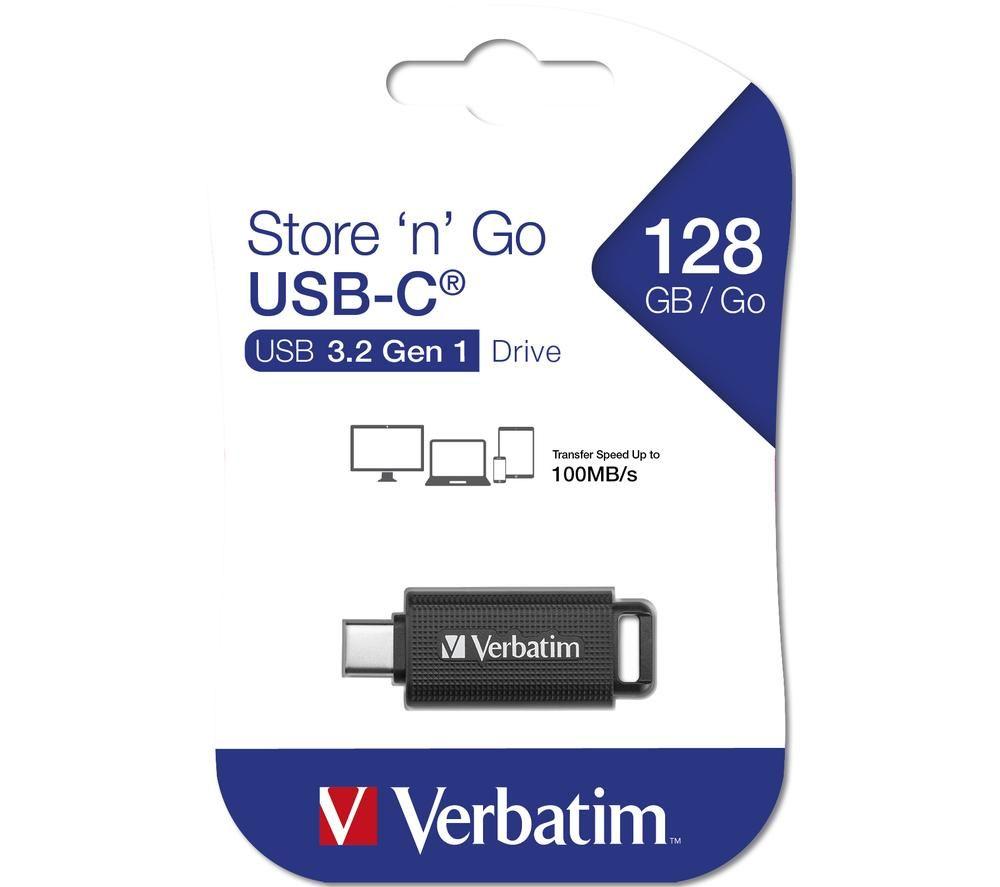 VERBATIM Store 'n' Go USB Type-C Memory Stick - 128 GB, Black image number 5 of 6