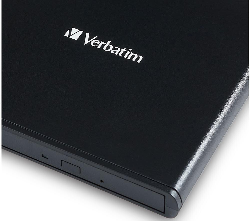 VERBATIM Slimline 98938 External CD/DVD Writer - Black image number 2 of 9