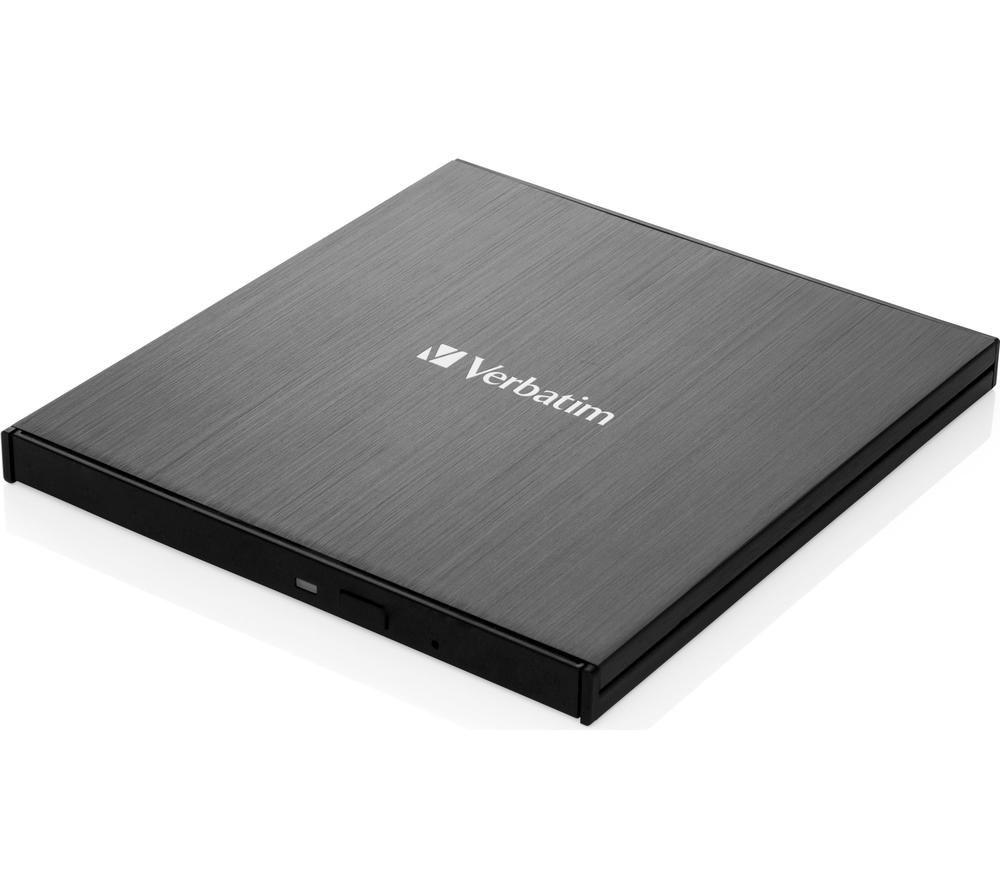 VERBATIM Slimline 43886 External CD/DVD Writer - Black image number 2 of 6