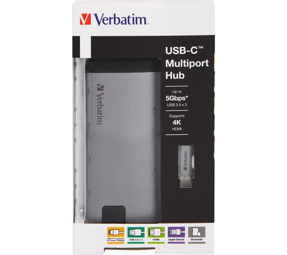 VERBATIM 49142 8-port USB Type-C Hub image number 2 of 7