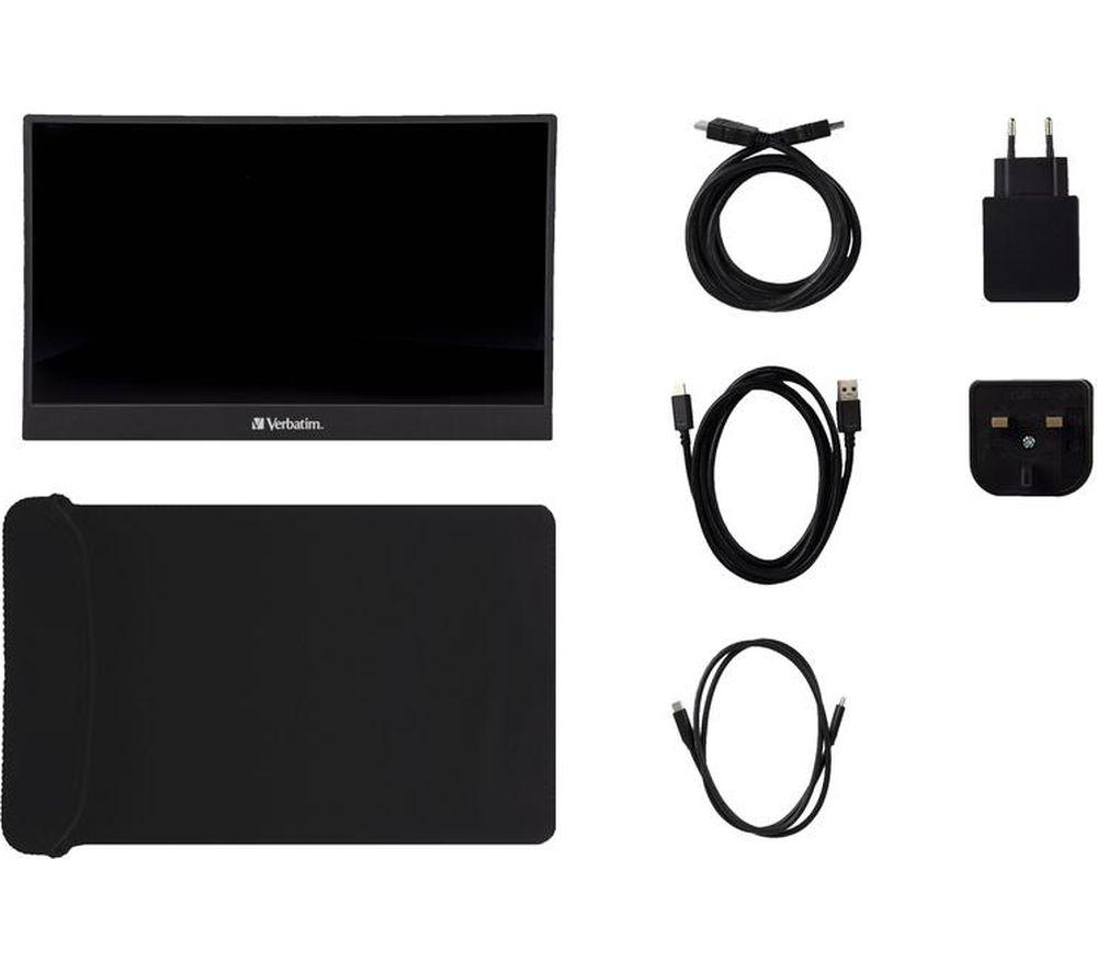 VERBATIM PM-14 Full HD 14" IPS LCD Portable Monitor - Black image number 10 of 11