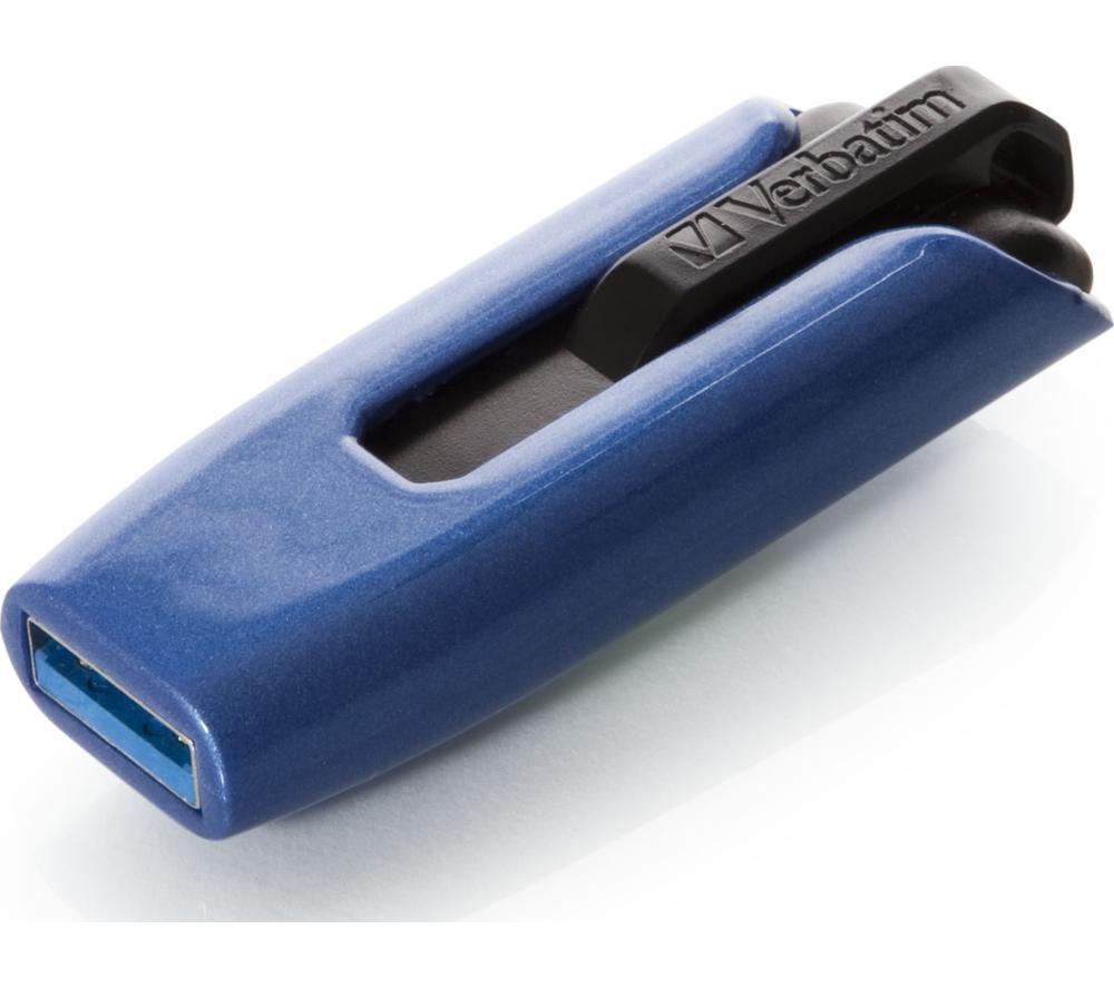 VERBATIM Store 'n' Go V3 Max USB 3.0 Memory Stick - 128 GB, Blue image number 2 of 5
