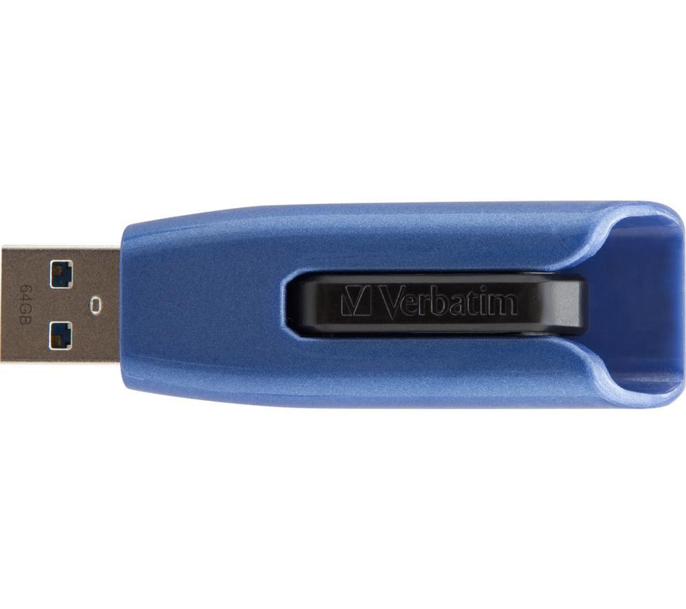 VERBATIM Store 'n' Go V3 Max USB 3.0 Memory Stick - 128 GB, Blue image number 3 of 5