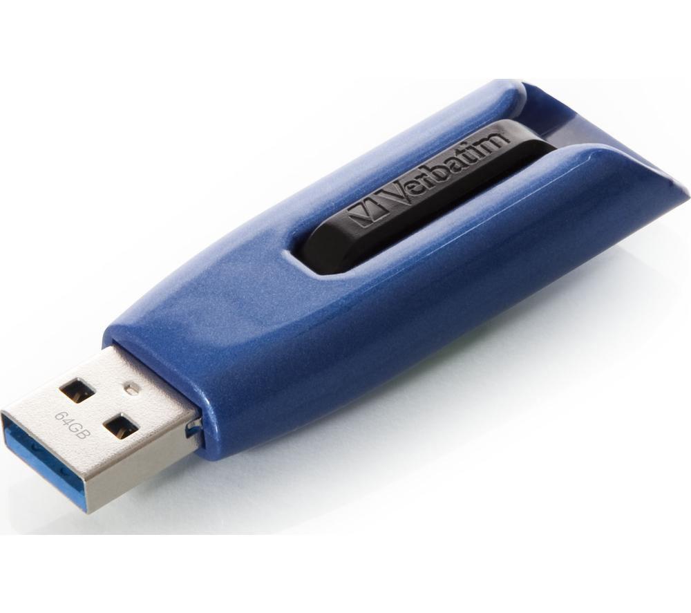 VERBATIM Store 'n' Go V3 Max USB 3.0 Memory Stick - 128 GB, Blue image number 4 of 5