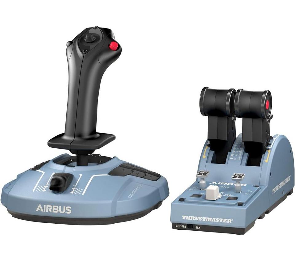THRUSTMASTER TCA Officer Pack Airbus Editon Joystick & Throttle - Light Blue