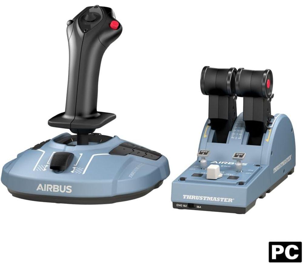 THRUSTMASTER TCA Officer Pack Airbus Editon Joystick & Throttle - Light Blue image number 2 of 9