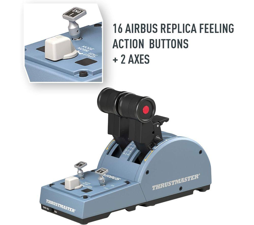 THRUSTMASTER TCA Officer Pack Airbus Editon Joystick & Throttle - Light Blue image number 4 of 9