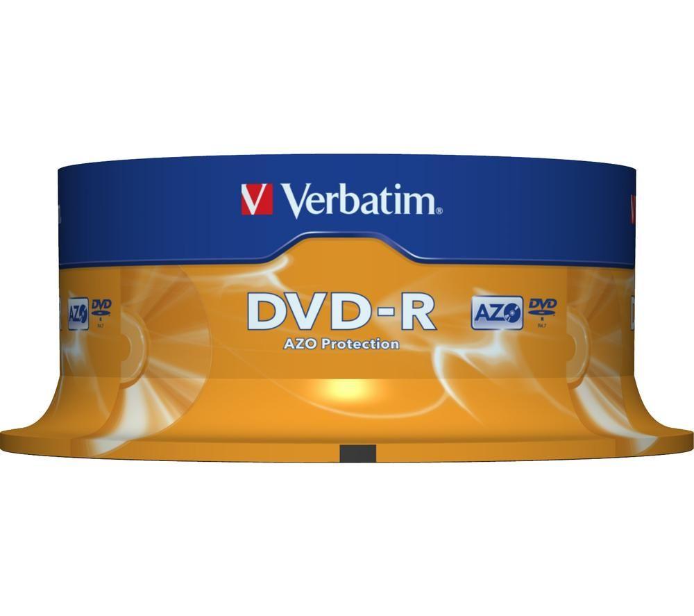 VERBATIM Azo 16x Speed DVD-R Blank DVDs - Pack of 25 image number 2 of 4