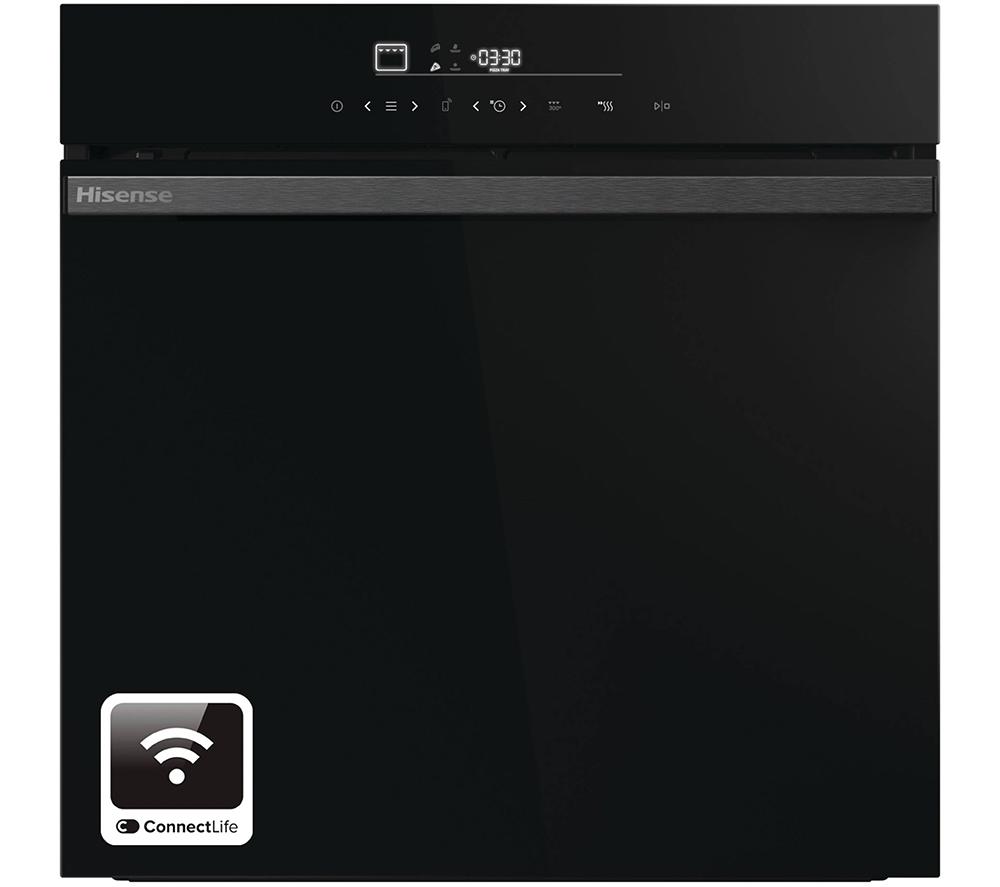 HISENSE Hi6 BlackLine HO66FA PizzaChef Electric Pyrolytic Steam Smart Oven - Jet Black, Black