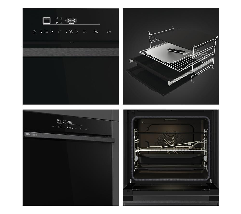 HISENSE Hi6 BlackLine HO66FAPizzaChef Electric Pyrolytic Smart Oven - Jet Black image number 12 of 14
