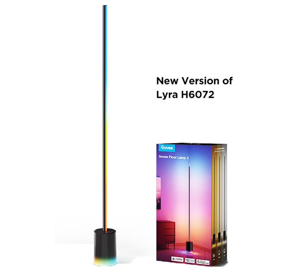 GOVEE RGBICWW Smart Cylinder Floor Lamp - Black