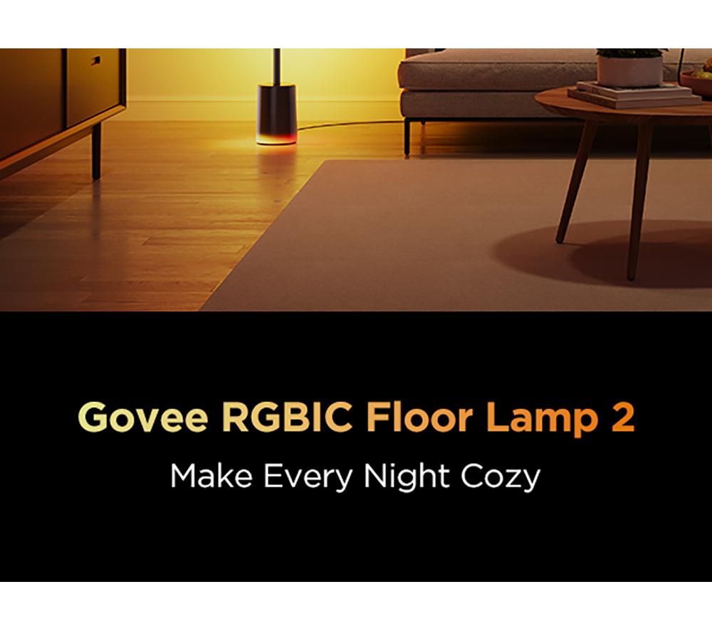 GOVEE RGBICWW Smart Cylinder Floor Lamp - Black image number 3 of 9