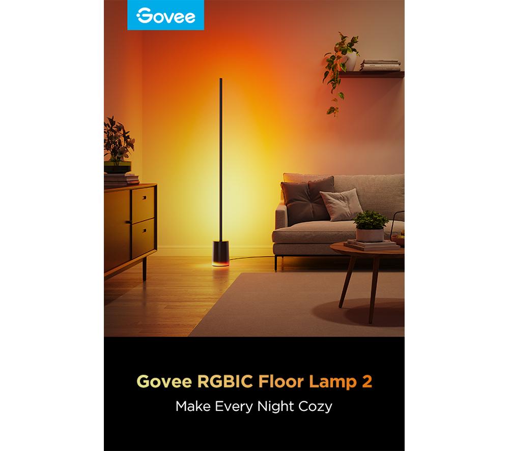 GOVEE RGBICWW Smart Cylinder Floor Lamp - Black image number 4 of 9