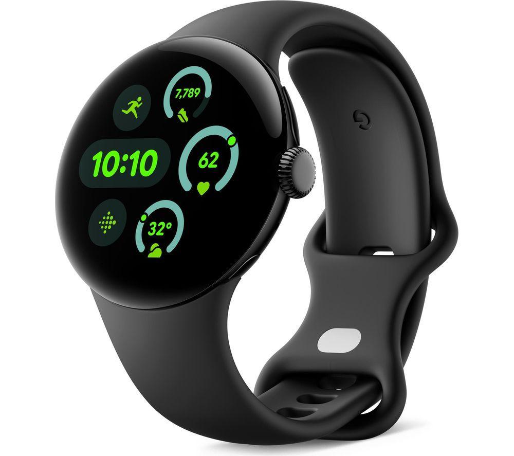 GOOGLE Pixel Watch 3 WiFi - Black, Obsidian Band, 41 mm