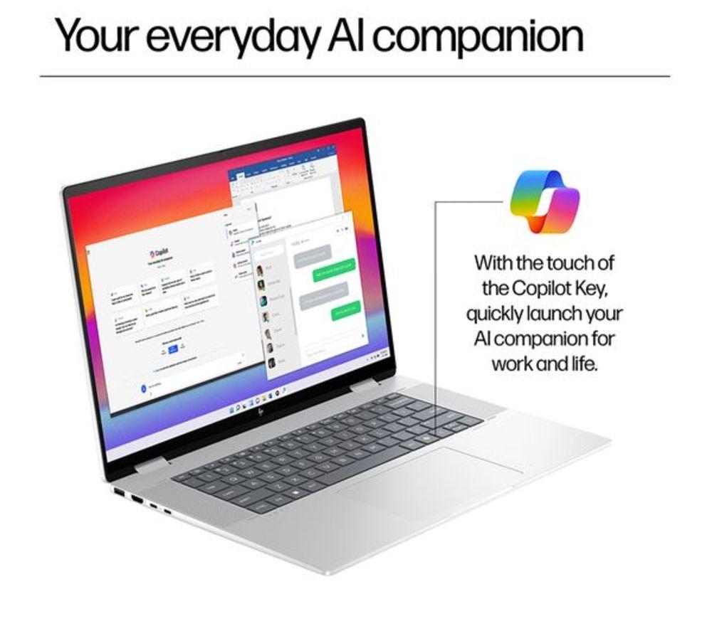 HP ENVY x360 16-ac0501na 16" 2 in 1 Refurbished Laptop - Intel&reg; Core&trade; Ultra 7, 512 GB SSD, Silver (Excellent Condition) image number 24 of 33