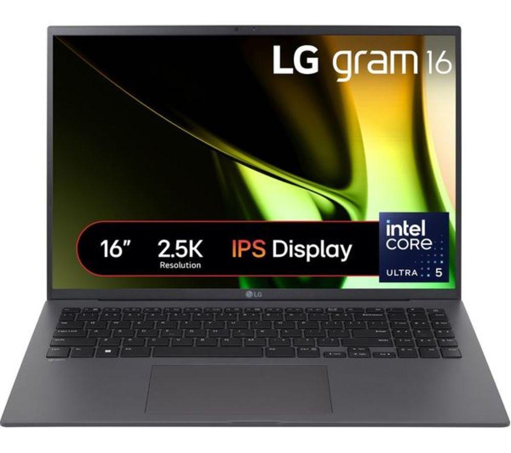 Lg Gram 16 16Z90s-G.ar56a1 16" Refurbished Laptop - Intel®Core Ultra 5, 512 Gb Ssd, Dark Grey (Excellent Condition), Silver/Grey