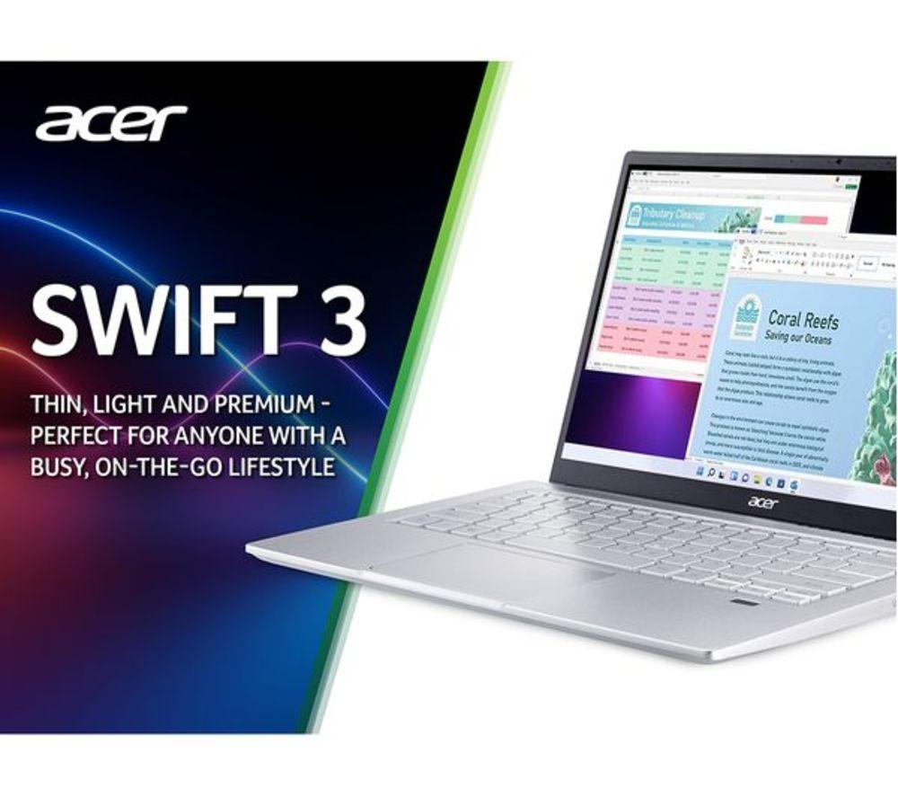 ACER Swift 3 14" Refurbished Laptop - AMD Ryzen 7, 1 TB SSD, Silver (Excellent Condition) image number 4 of 10