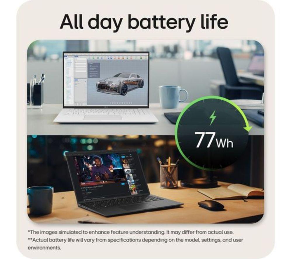 LG gram 16 16Z90S-G.AR56A1 16" Refurbished Laptop - Intel&reg; Core&trade; Ultra 5, 512 GB SSD, Dark Grey (Very Good Condition) image number 11 of 14