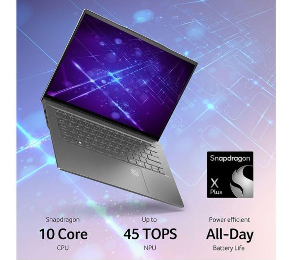 ACER Swift 14 AI 14" Refurbished Laptop, Copilot+ PC - Snapdragon X Plus, 1 TB SSD, Silver (Very Good Condition) image number 4 of 9