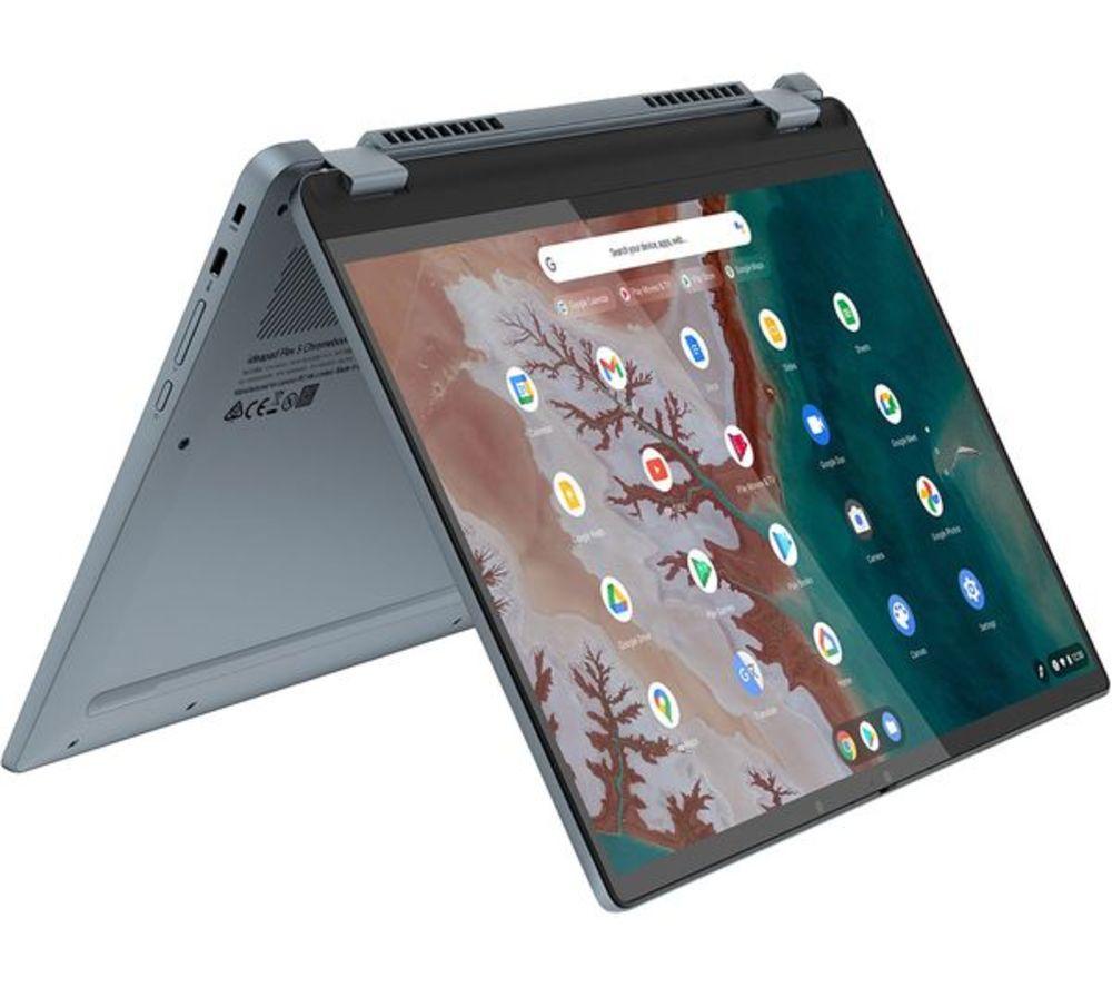LENOVO IdeaPad Flex 5 14" 2 in 1 Refurbished Chromebook Plus - Intel&reg; Core&trade; i5, 512 GB SSD, Blue (Very Good Condition) image number 2 of 8