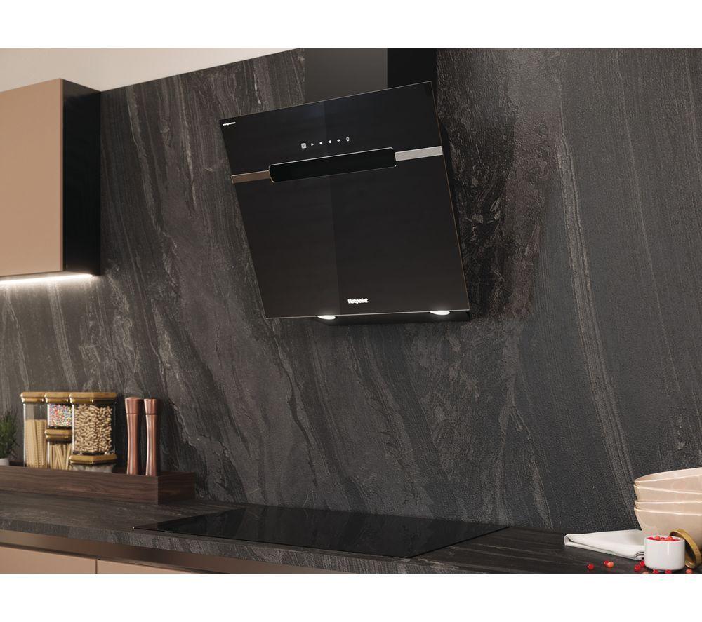 HOTPOINT DropProtect PHVS 61F LT DP K Chimney Cooker Hood - Black image number 4 of 6