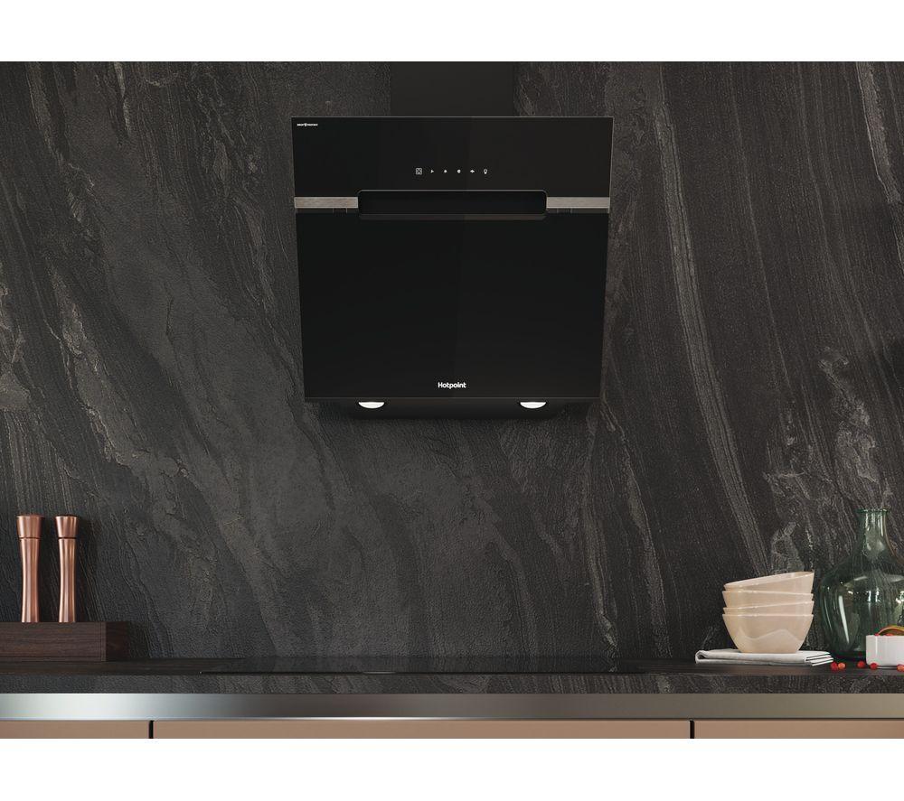 HOTPOINT DropProtect PHVS 61F LT DP K Chimney Cooker Hood - Black image number 5 of 6