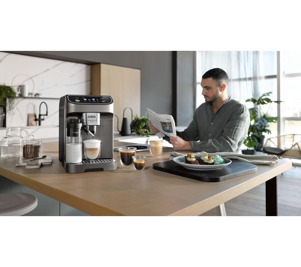 DELONGHI Magnifica Plus ECAM320.70.TB Bean to Cup Coffee Machine - Titanium Black image number 7 of 8