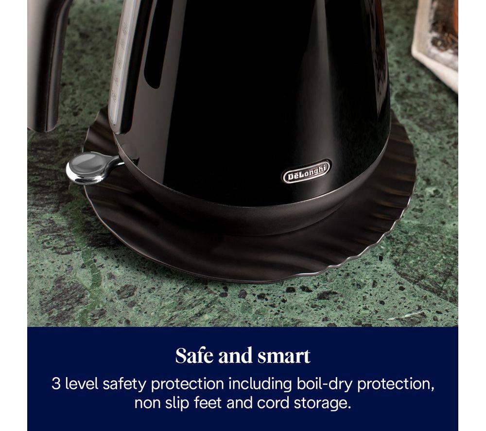 DELONGHI Eclettica KBY3001.BK Jug Kettle - Black image number 6 of 8