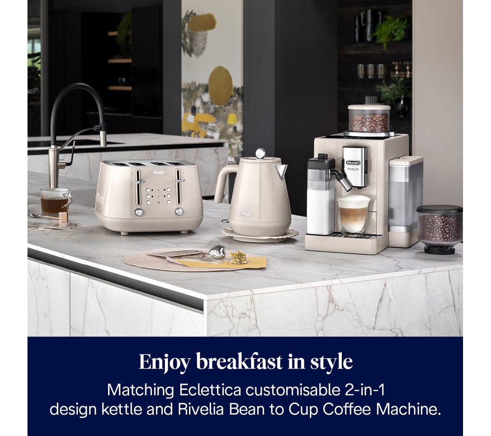 DELONGHI Eclettica CTY4003.BG 4-Slice Toaster - Beige image number 7 of 7