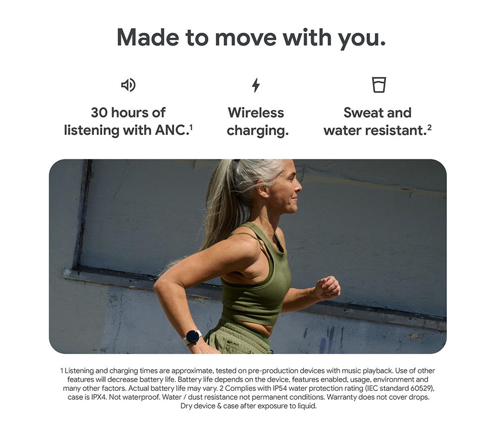 GOOGLE Pixel Buds Pro 2 Wireless Bluetooth Earbuds - Porcelain image number 8 of 9