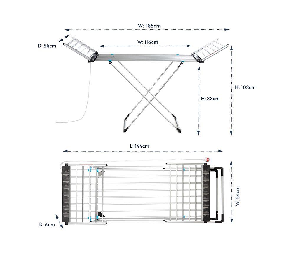 MINKY SureDri XL Heated Balcony Airer with Cover image number 10 of 18