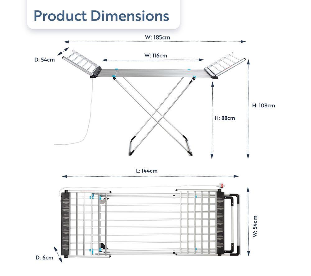 MINKY SureDri XL Heated Balcony Airer with Cover image number 18 of 18