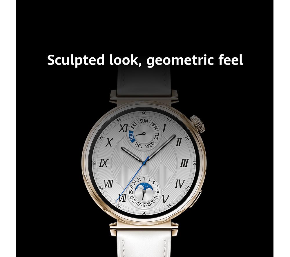 HUAWEI Watch GT 5 - Gold, White Leather Strap, 41 mm image number 2 of 8